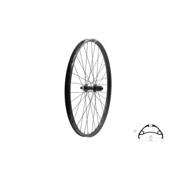  Zapletené zadní kolo KLS ASESINO 30 DSC MS R, 28/29", black 