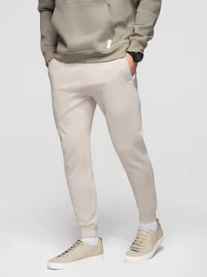 Pánské tepláky OMBRE OM-PABS-0305 LIGHT BEIGE