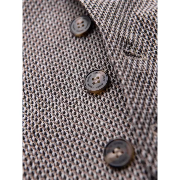  Pánská vesta OMBRE OM-BLZV-0155 BROWN MELANGE 