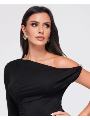 Dámské triko OMBRE OW-TS-E0075 BLACK