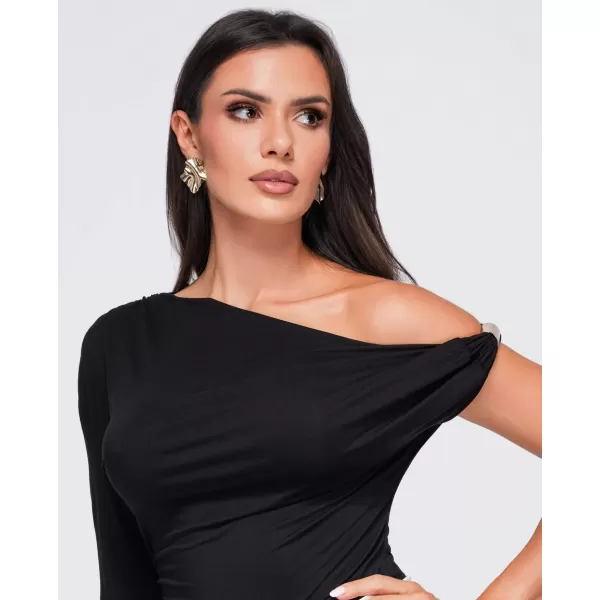  Dámské triko OMBRE OW-TS-E0075 BLACK 