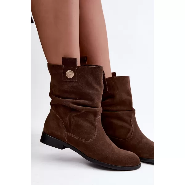  Dámské kotníkové boty ZAZOO 4210 CHOCOLATE 
