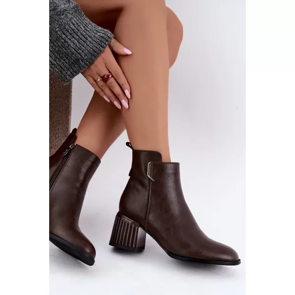  Dámské kotníkové boty D&A CR62-3442 CHOCOLATE 
