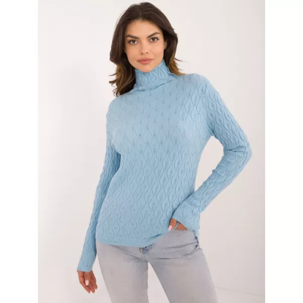  Dámský svetr WOOL FASHION ITALIA AT-SW-2334-2.61 LIGHT BLUE 