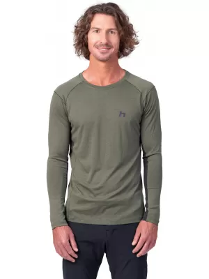 Pánské triko HANNAH TARAN L/S TEA LEAF/ANTHRACITE