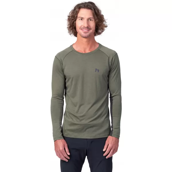  Pánské triko HANNAH TARAN L/S TEA LEAF/ANTHRACITE 