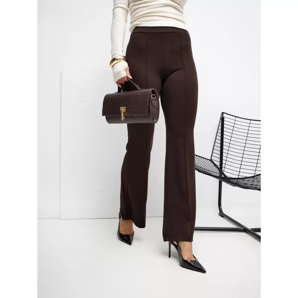  Dámské tepláky RUE PARIS RV-DR-A1060.03P DARK BROWN 
