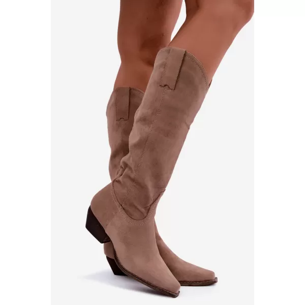 Dámské kovbojky BOTO D-216 BEIGE 