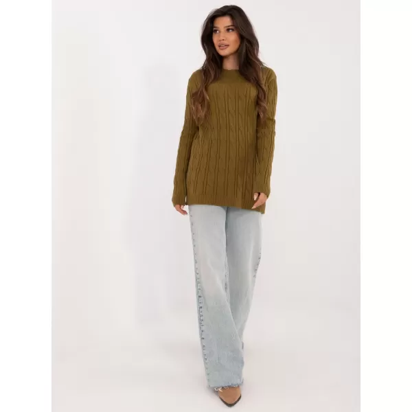  Dámský svetr WOOL FASHION ITALIA AT-SW-2343.88 OLIVE 