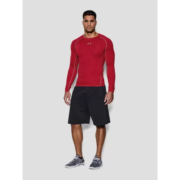  Pánské kompresní triko UNDER ARMOUR HG LS 1257471-600 ČERVENÁ 