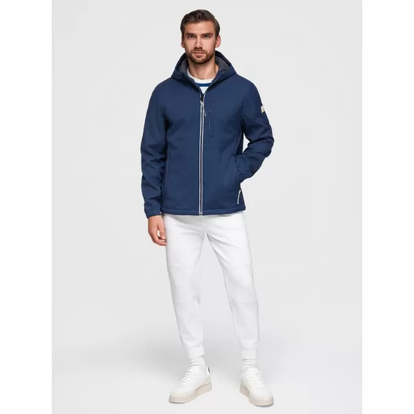  Pánská softshellová bunda OMBRE OM-JANP-0292 NAVY BLUE 