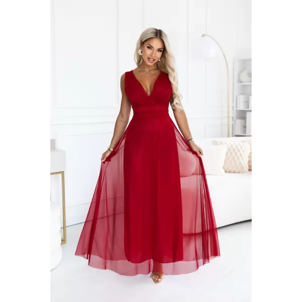  Dámské šaty NUMOCO 687-2 SVĚTLE BORDOVÁ 