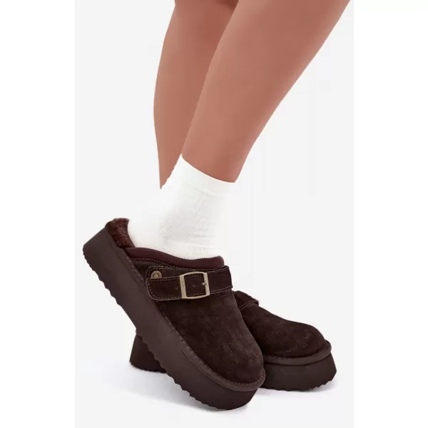  Dámské pantofle BIG STAR SHOES UU274697 BROWN/BEIGE 