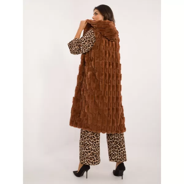  Dámská vesta WOOL FASHION ITALIA AT-KZ-2368-1.13 LIGHT BROWN 