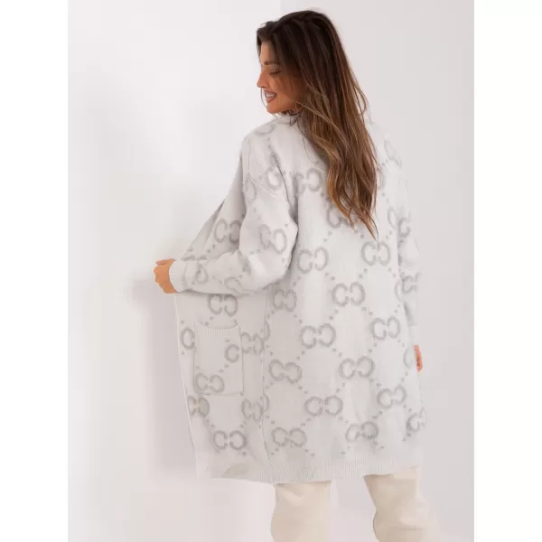 Dámský svetr WOOL FASHION ITALIA AT-SW-23401-A.86 LIGHT GREY 