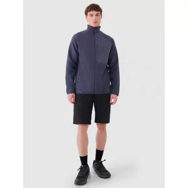  Pánská fleece mikina 4F 4FWAW25TFLEM357 DENIM 