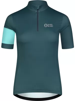 Dámský cyklo dres NORDBLANC ENTHUSIAST NBSLF8084 ZELENÁ