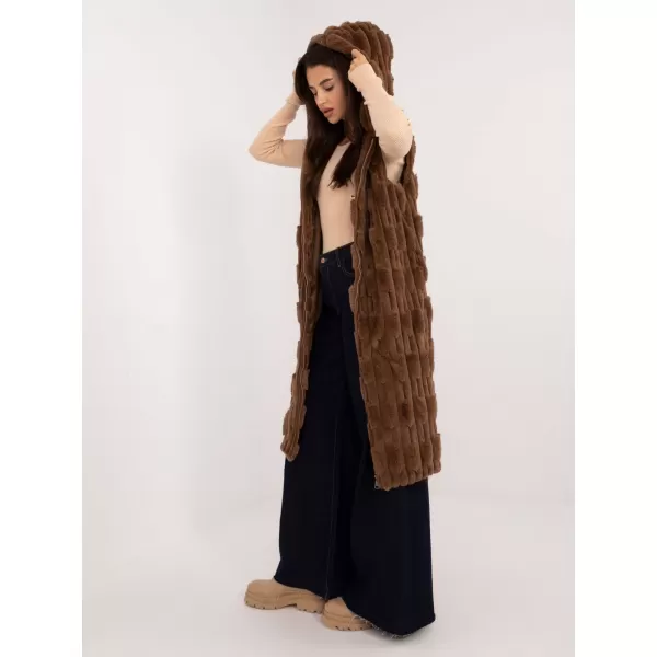  Dámská vesta WOOL FASHION ITALIA AT-KZ-2368-1.08 BROWN 