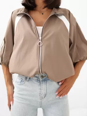 Dámská mikina ITALY MODA MI-BL-K71751.94 DARK BEIGE