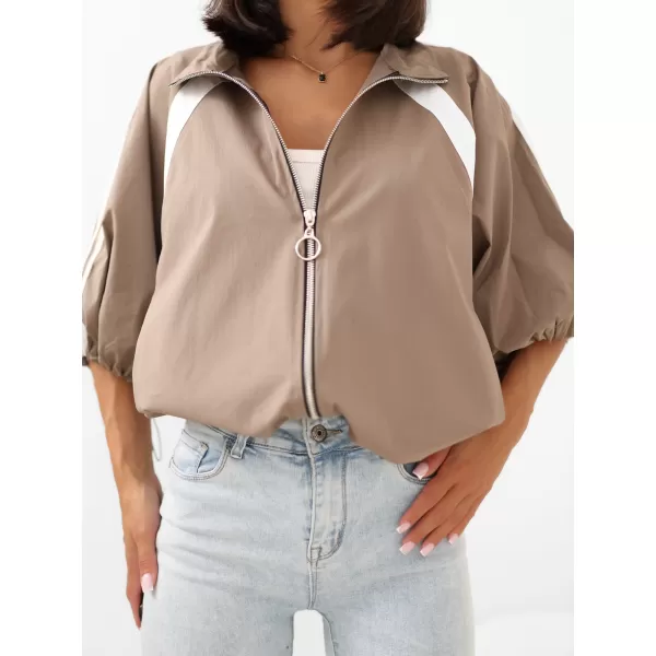  Dámská mikina ITALY MODA MI-BL-K71751.94 DARK BEIGE 