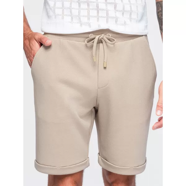  Pánské kraťasy OMBRE OM-SRCS-0206 BEIGE 