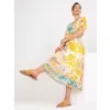Dámské šaty ITALY MODA DHJ-SK-15967-1.01P WHITE-YELLOW