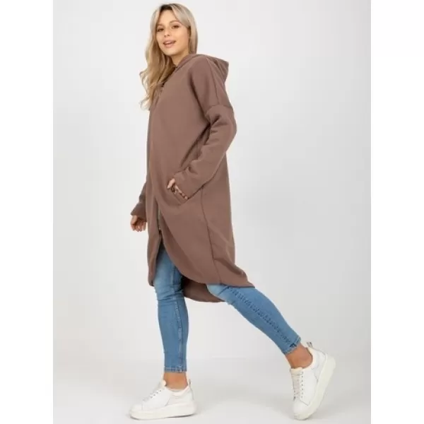  Dámská mikina RUE PARIS RV-BL-4858-1.99P BROWN 