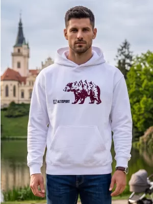 Pánská mikina ALTISPORT ALM193422 BÍLÁ