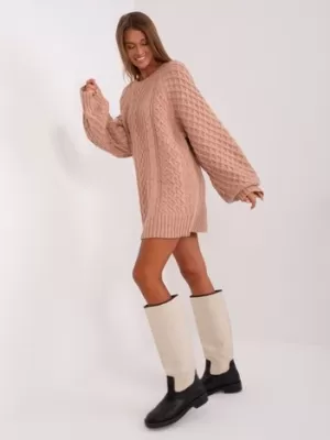 Dámský svetr WOOL FASHION ITALIA AT-SW-2367-2.64P DARK PINK