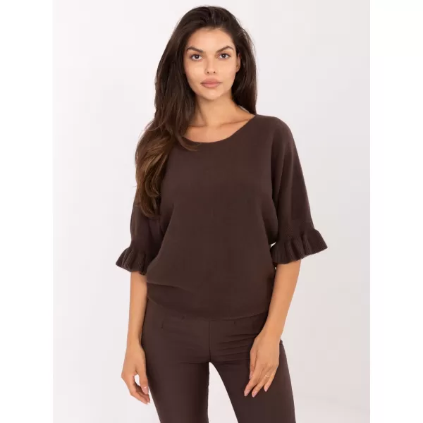  Dámský svetr ITALY MODA IT-SW-99244.65 DARK BROWN 