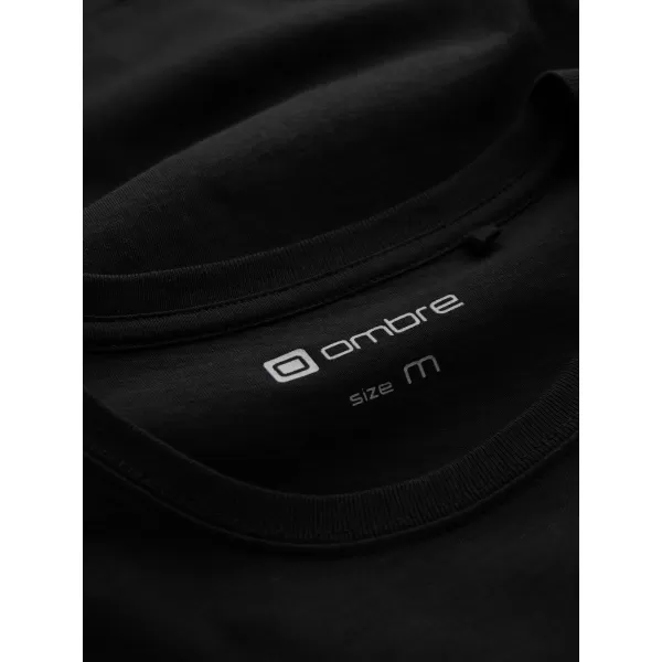  Pánské tričko OMBRE OM-TSPT-0299 BLACK 