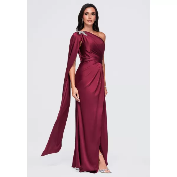  Dámské šaty LARICA LA-OM-DLR469 BURGUNDY 