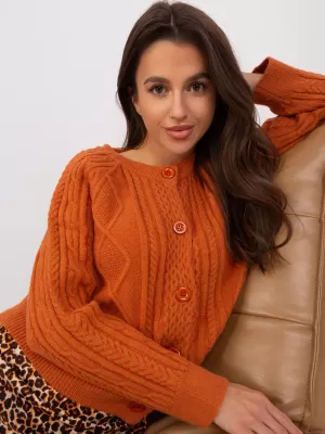 Dámský svetr WOOL FASHION ITALIA AT-SW-2346-2.99P DARK ORANGE