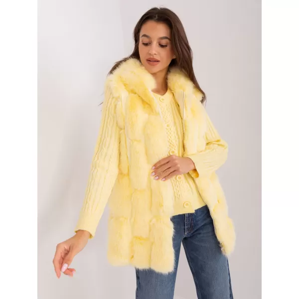  Dámská vesta WOOL FASHION ITALIA AT-KZ-2379.96P BRIGHT YELLOW 