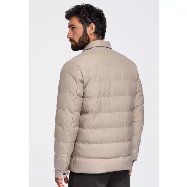  Pánská prošívaná košilová bunda OMBRE OM-JALP-0256 BLACK 