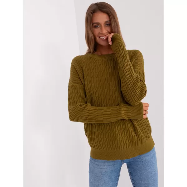  Dámský svetr WOOL FASHION ITALIA AT-SW-2338.14P OLIVE 