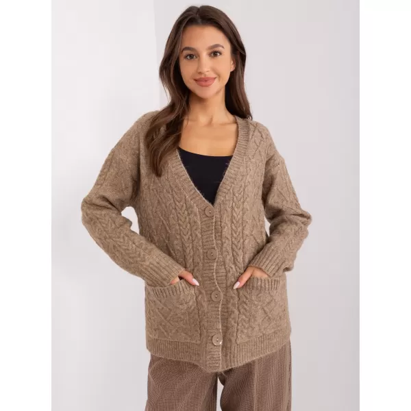  Dámský svetr WOOL FASHION ITALIA AT-SW-2358.31 DARK BEIGE 