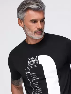 Pánské tričko OMBRE OM-TSPT-0299 BLACK