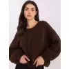 Dámský svetr ITALY MODA MI-SW-1610.18 DARK BROWN