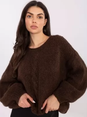 Dámský svetr ITALY MODA MI-SW-1610.18 DARK BROWN