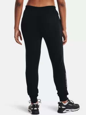 Dámské kalhoty UNDER ARMOUR UA RUSH FLEECE PANT 1365775-001 ČERNÁ