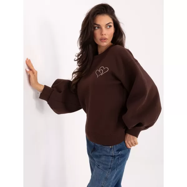  Dámská mikina FACTORY PRICE IT-BL-H2349.65 DARK BROWN 
