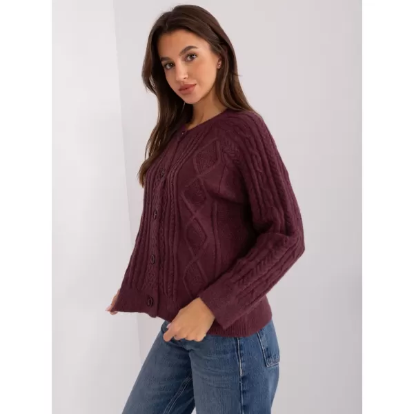  Dámský svetr WOOL FASHION ITALIA AT-SW-2346-2.99P DARK PURPLE 