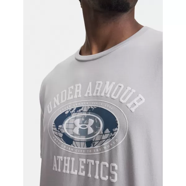  Pánské triko UNDER ARMOUR M 60/40S ARMOR GLOBE SS 6009261-011 ŠEDÁ 