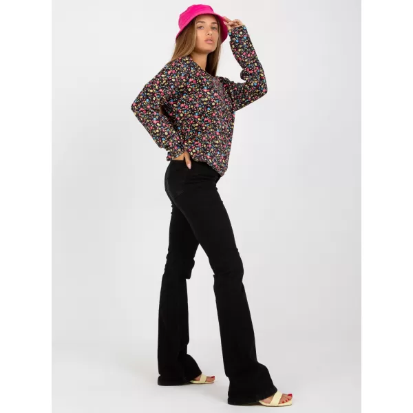  Dámská halenka RUE PARIS RV-BZ-8132.60 BLACK AND PINK 