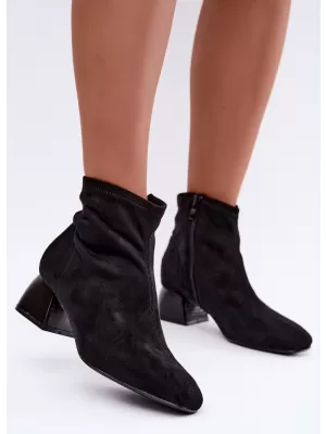 Dámské kotníkové boty BOTO D-338 BLACK SUEDE