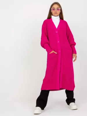 Dámský kardigan OCH BELLA TW-SW-BL-0100.38X FUCHSIA