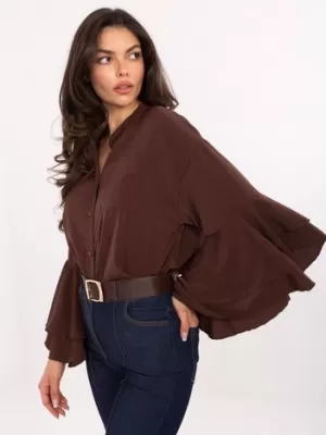 Dámská košile RUE PARIS MI-KS-3173.49 BROWN