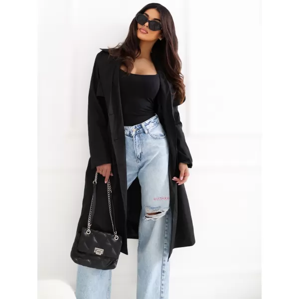  Dámský kabát RUE PARIS IT-PL-FL8808.01 BLACK 