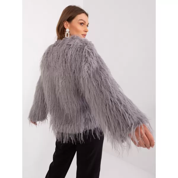  Dámská bunda WOOL FASHION ITALIA AT-KR-2359.96P LIGHT GREY 